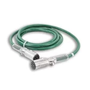 OTR 15" 7-Way Green ABS Straight Electric Power Cable - #OTRA15S